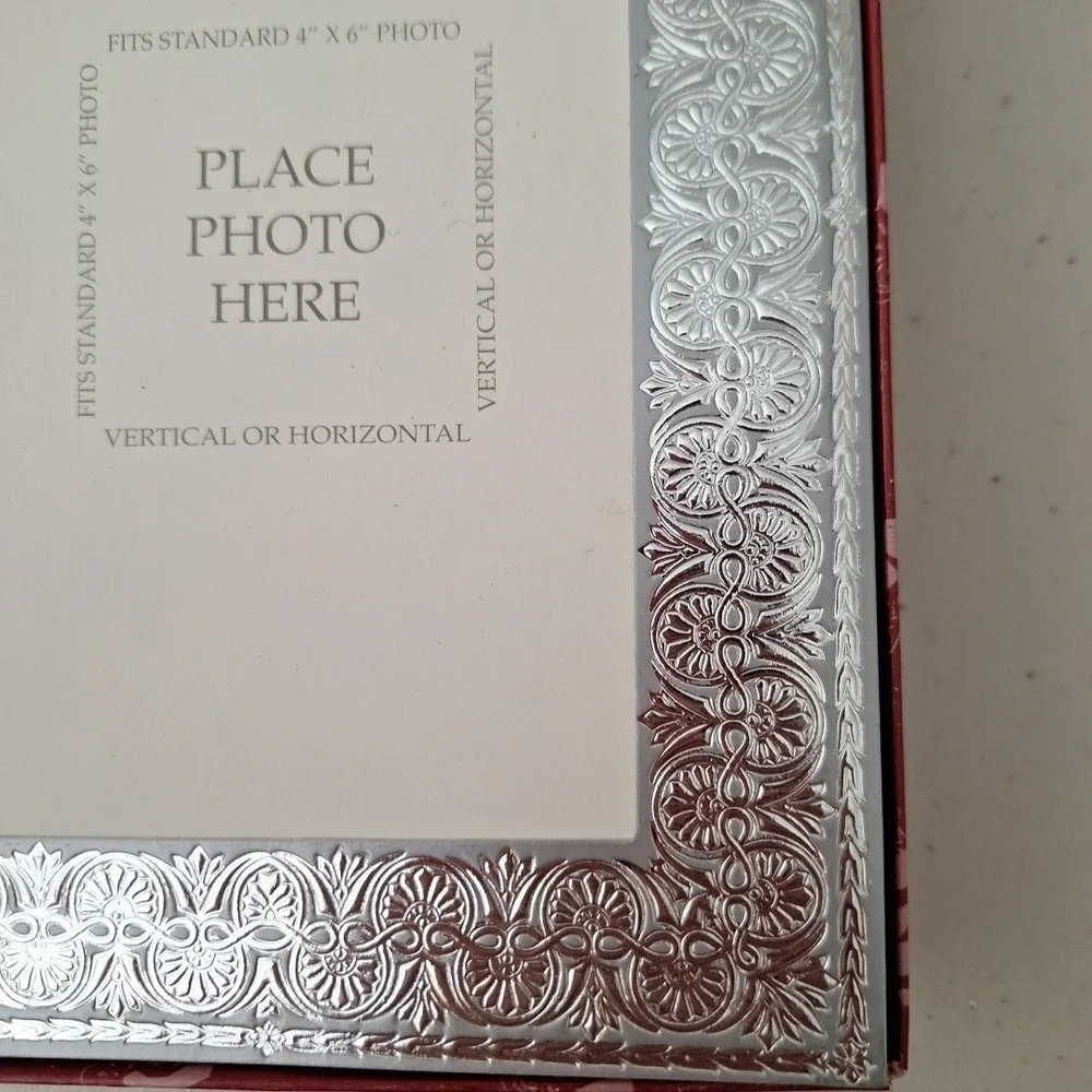 Vintage Target Brand Holiday Christmas Photo Greeting Cards Ornate Silver, 16 pk